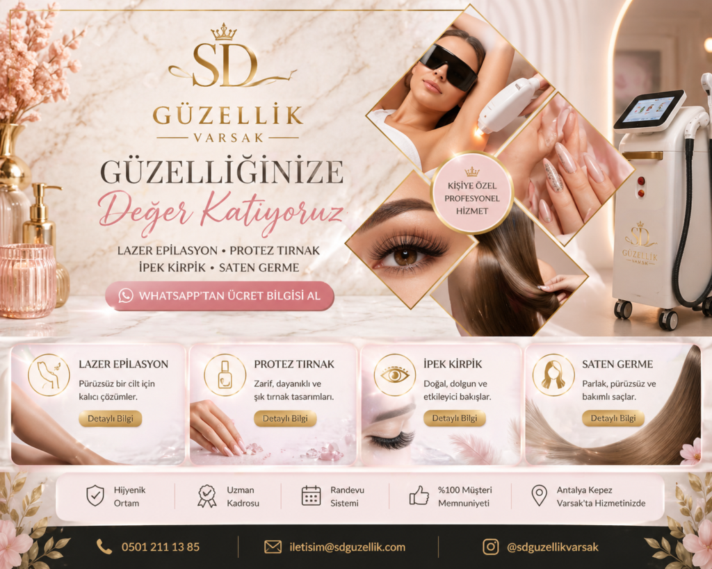 SD Güzellik Varsak bakım uygulamaları